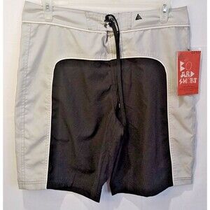 Wonderwall Board Shorts Gray & Black Mens Size 34 NWT